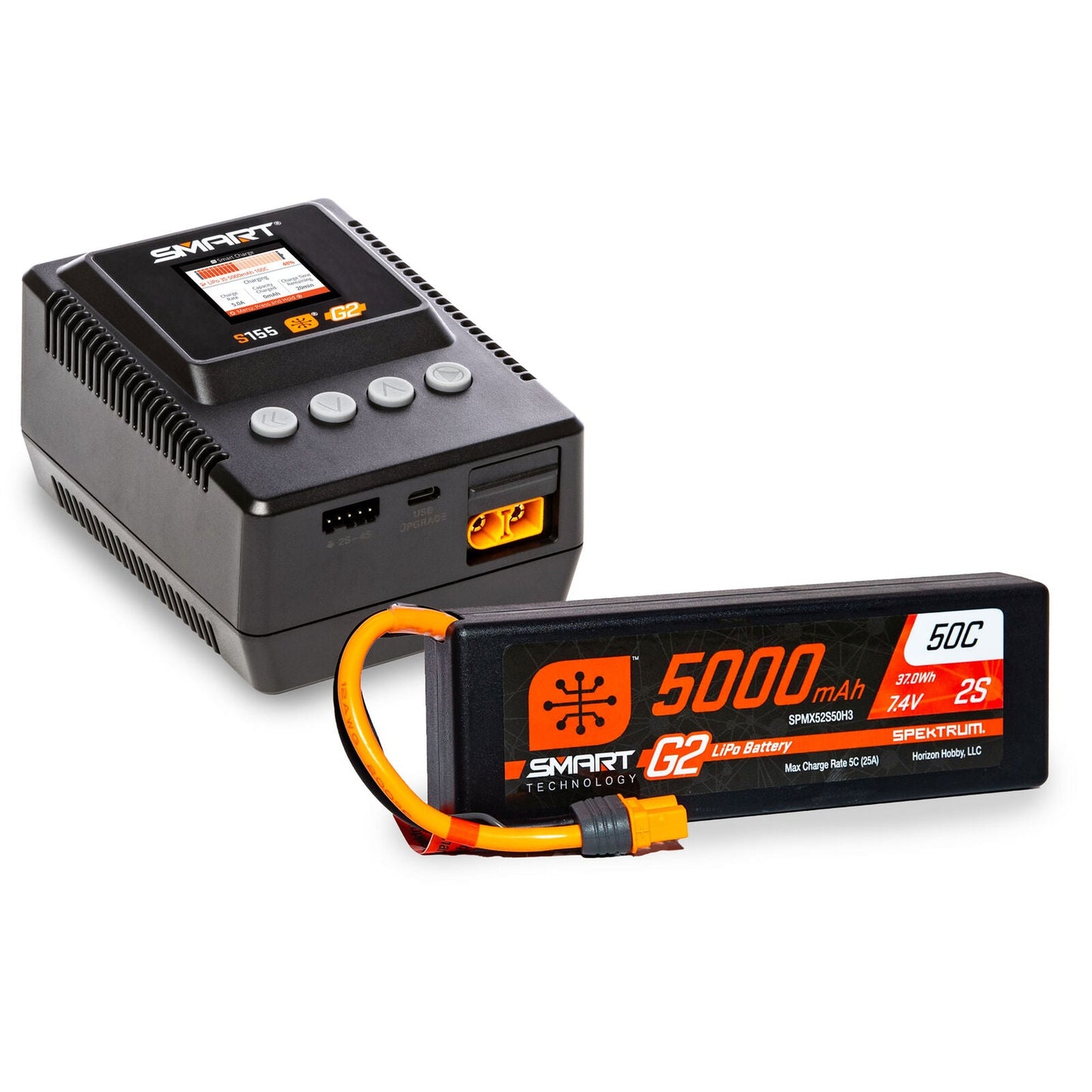 Horizon 2S G2 LiPo IC3 Battery + Charger kit For Recoil 2 Remote Controlled 26 Inch Boat