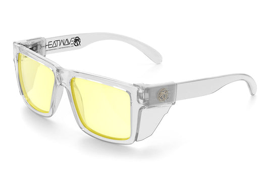 VISE Z87 Sunglasses Vapor Clear Frame: Hi-Vis Yellow Lens