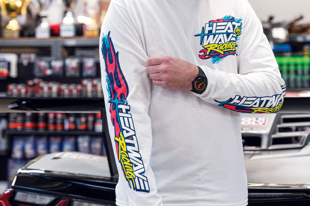 Heat Wave Y2K Racing White Long Sleeve T-Shirt