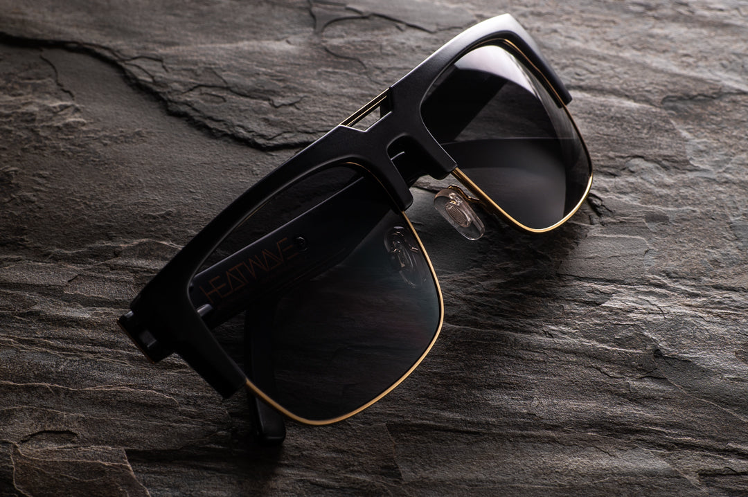 Interceptor Sunglasses: Black/Gold