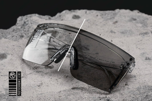 Lazer Face Glasses: VAPOR CLEAR Frame Photochromic Lens Z87