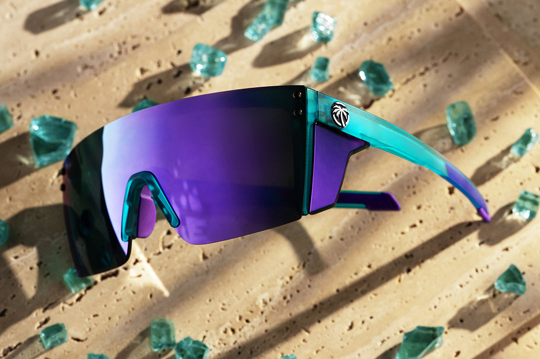 Performance XL Lazer Face Sunglasses: Aqua Frost Z87+