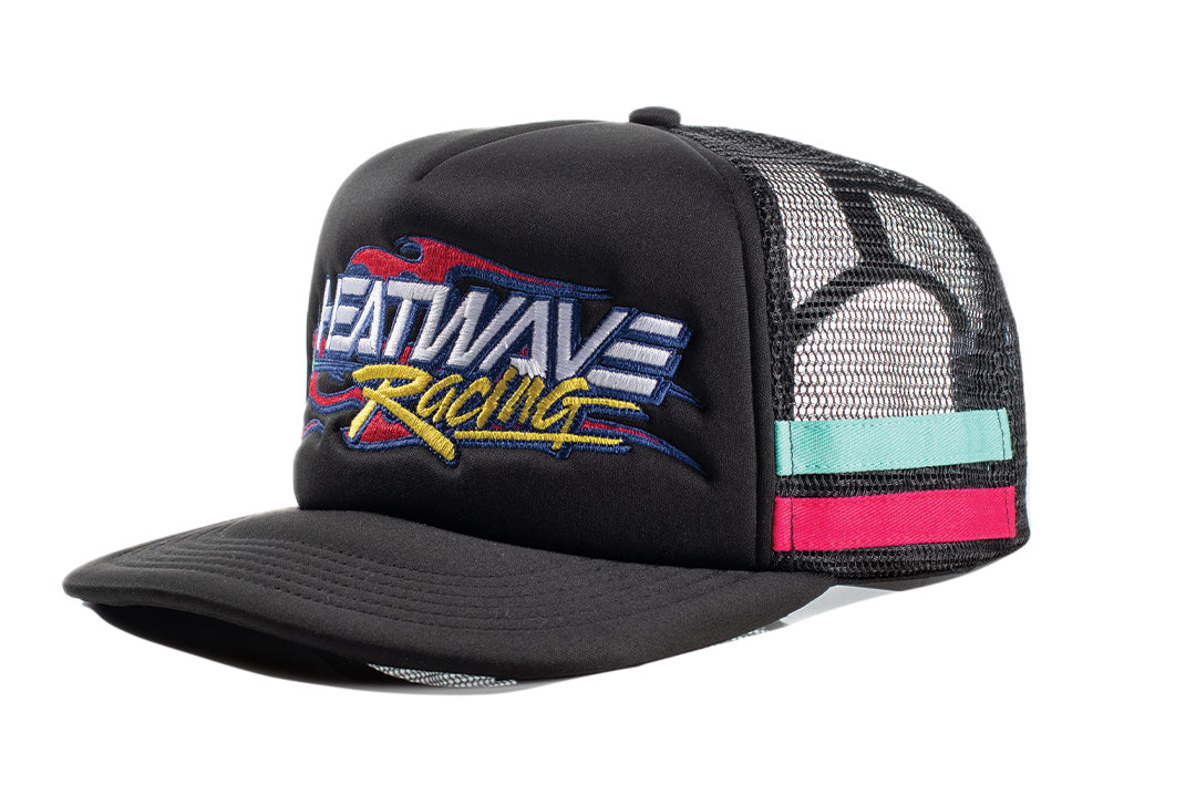 Heat Wave Y2K Racing Hat - Black