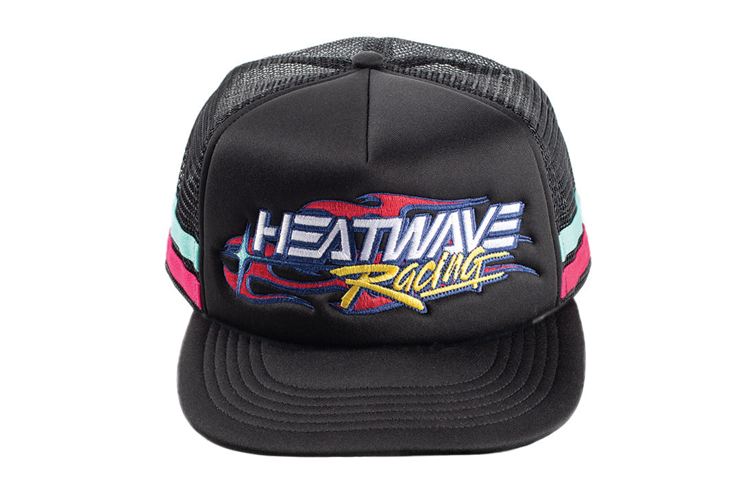 Heat Wave Y2K Racing Hat - Black