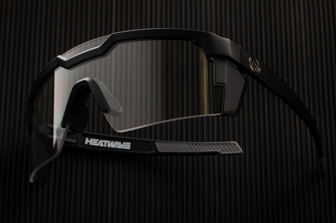 Future Tech Sunglasses: Black Frame Clear Lens Z87+