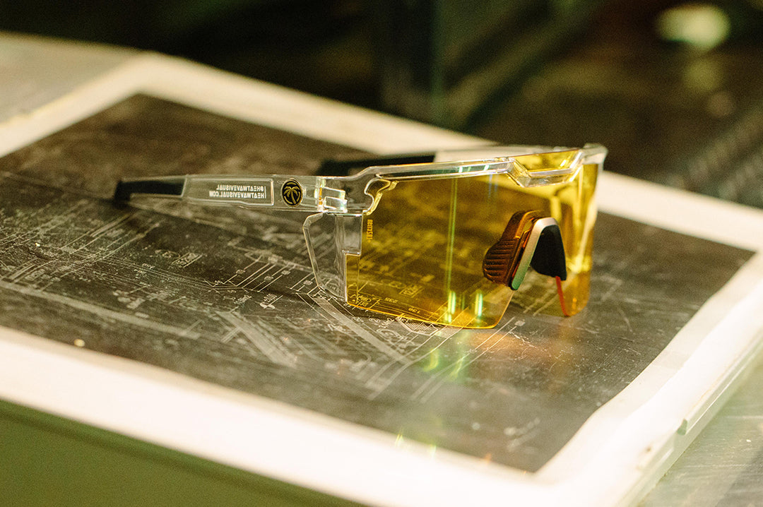 Future Tech Sunglasses: Vapor Clear Frame Hi-Vis Yellow Lens Z87+