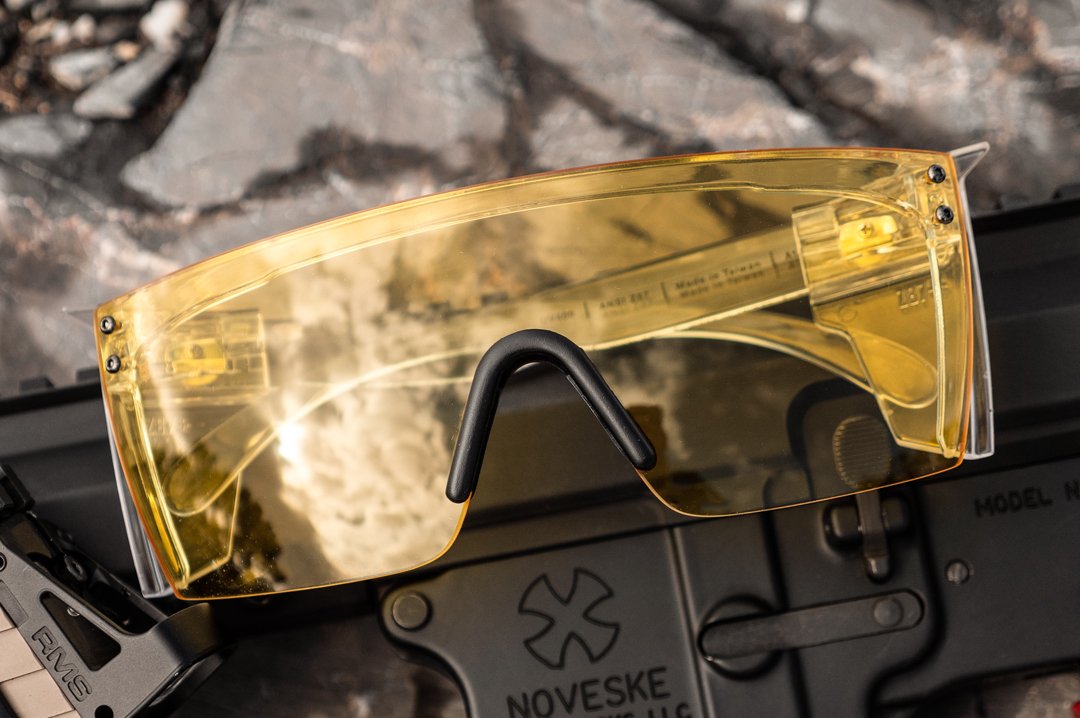 Lazer Face Glasses: HI-VIS YELLOW Z87