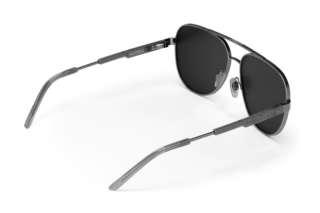 Incline Sunglasses: Gun Metal Frame Black Lens