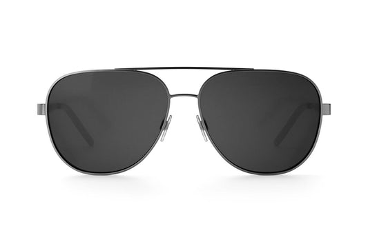 Incline Sunglasses: Gun Metal Frame Black Lens