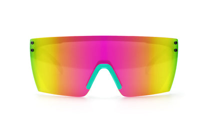Lazer Face Sunglasses: Aqua Splash Black Frame Customs