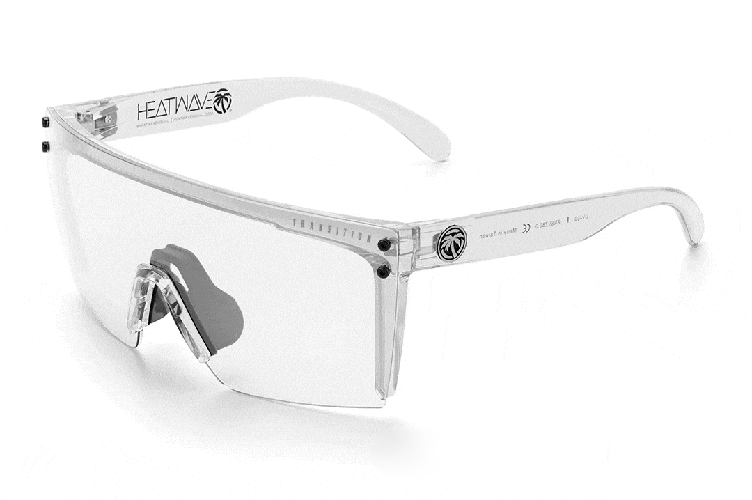 Lazer Face Glasses: VAPOR CLEAR Frame Photochromic Lens Z87
