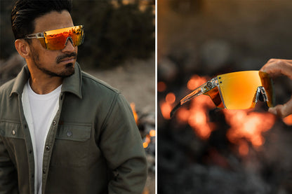 Performance Lazer Face Sunglasses: Vapor Clear Frame Sunblast Lens Z87+