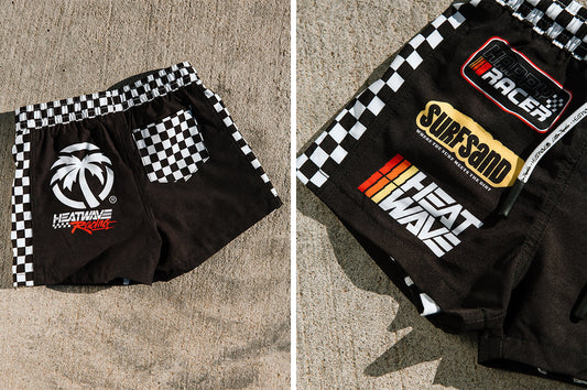 Little Trouble X Heat Wave Kids Boardies