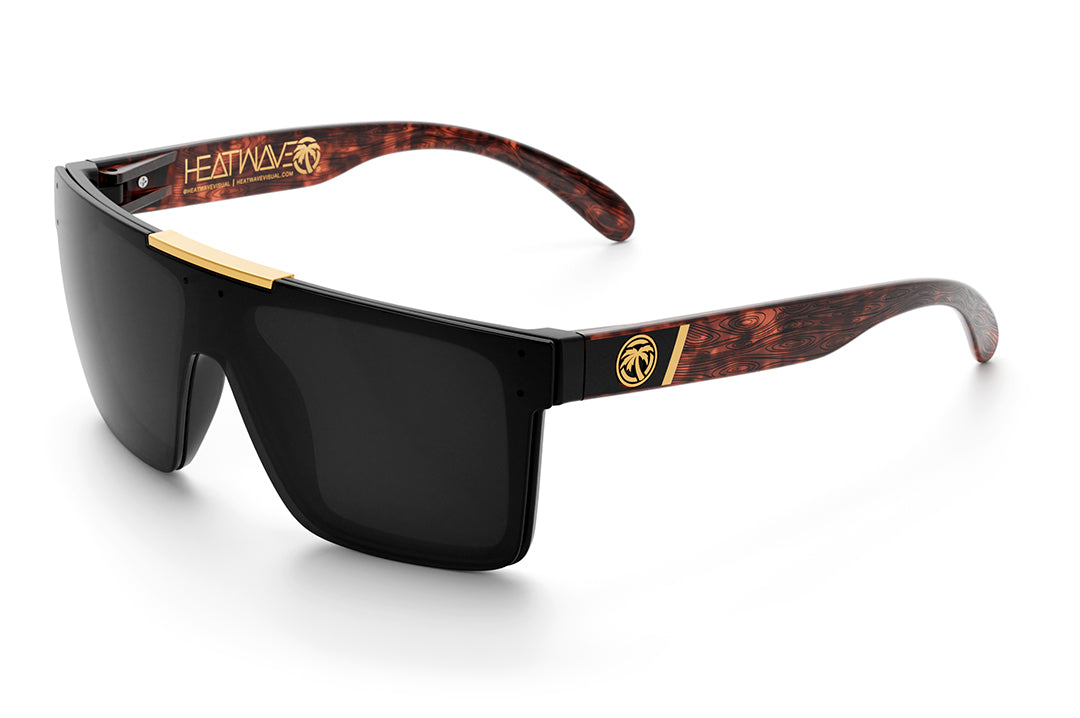 Quatro Sunglasses: Woodgrain Customs