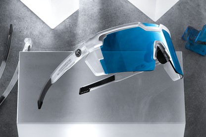 Future Tech Sunglasses: Vapor Frost Frame Coastal Lens Z87+