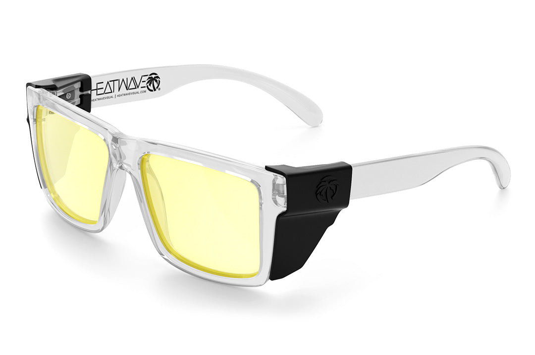 VISE Z87 Sunglasses Vapor Clear Frame: Hi-Vis Yellow Lens