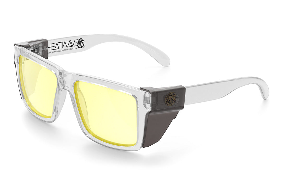VISE Z87 Sunglasses Vapor Clear Frame: Hi-Vis Yellow Lens
