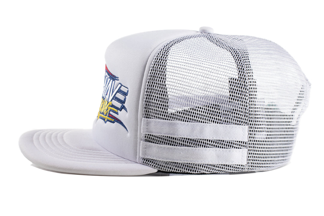 Heat Wave Y2K Racing Hat - White
