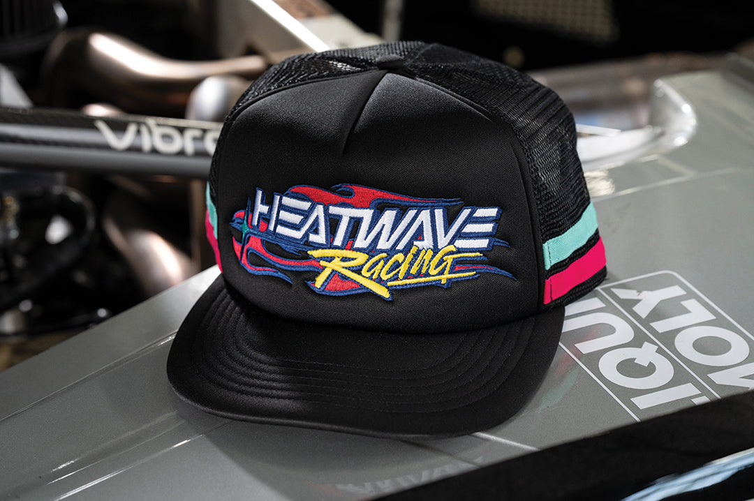 Heat Wave Y2K Racing Hat - Black