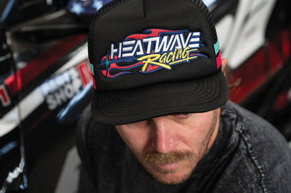 Heat Wave Y2K Racing Hat - Black