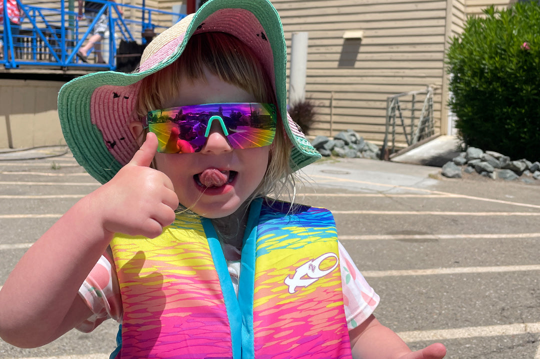 Kids Lazer Face Sunglasses: Aqua Splash
