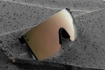 Lazer Face Sunglasses: Rose Gold Z.87