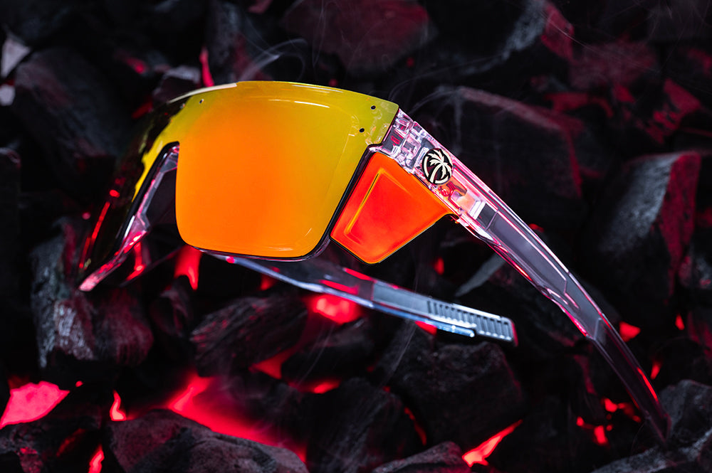 Performance Quatro Sunglasses: Vapor Clear Frame Sunblast Lens Z87+