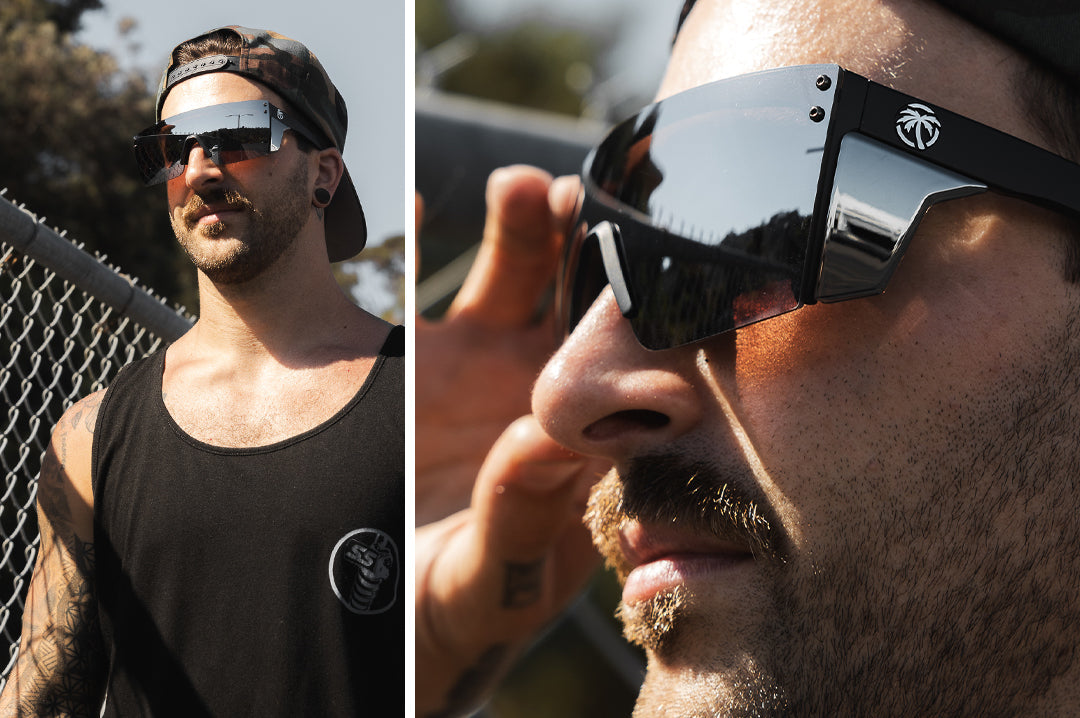 Performance Lazer Face Sunglasses: Silver Z87+